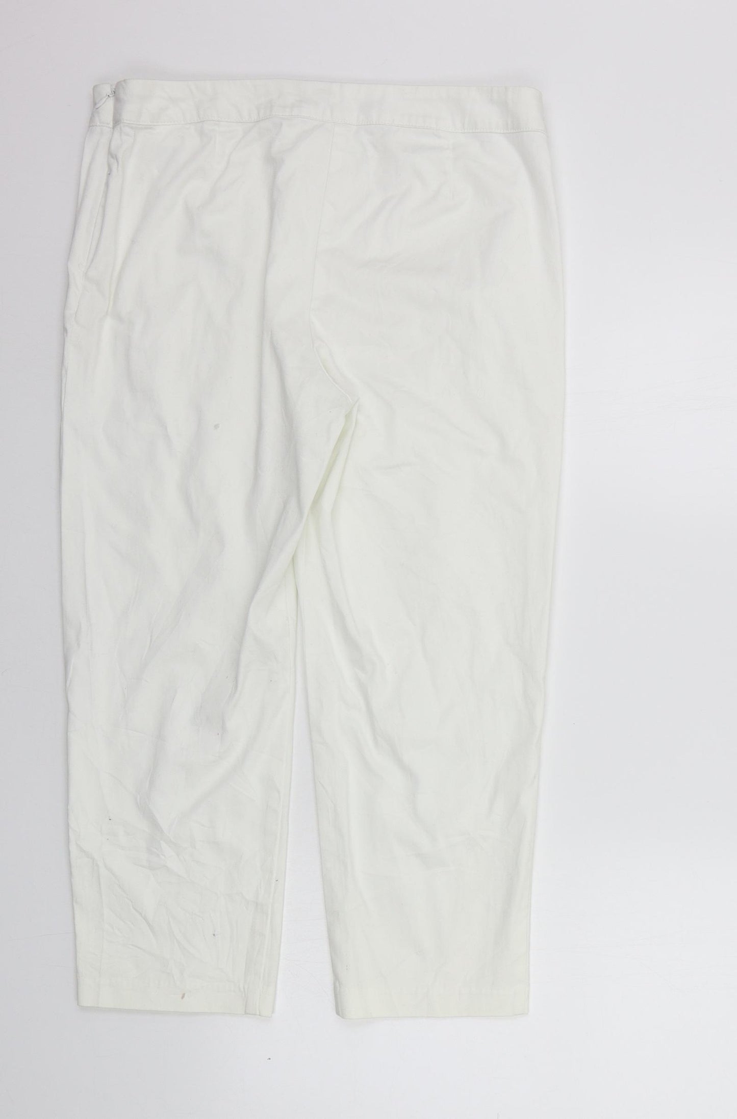 Marks and Spencer Womens White   Trousers  Size 12 L25 in