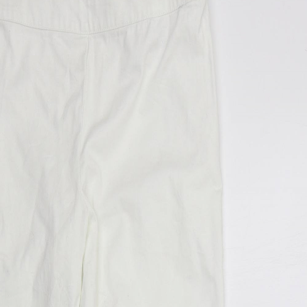 Marks and Spencer Womens White   Trousers  Size 12 L25 in