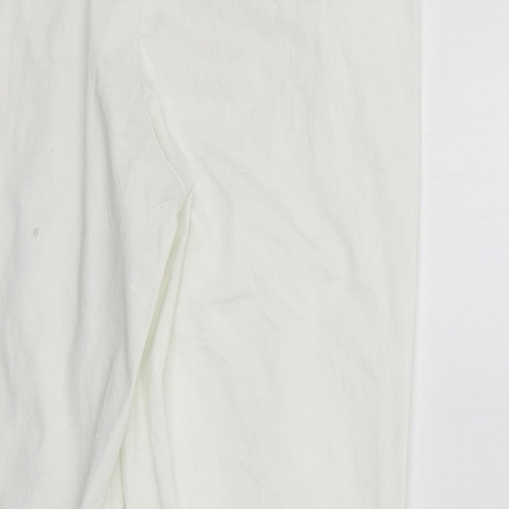 Marks and Spencer Womens White   Trousers  Size 12 L25 in