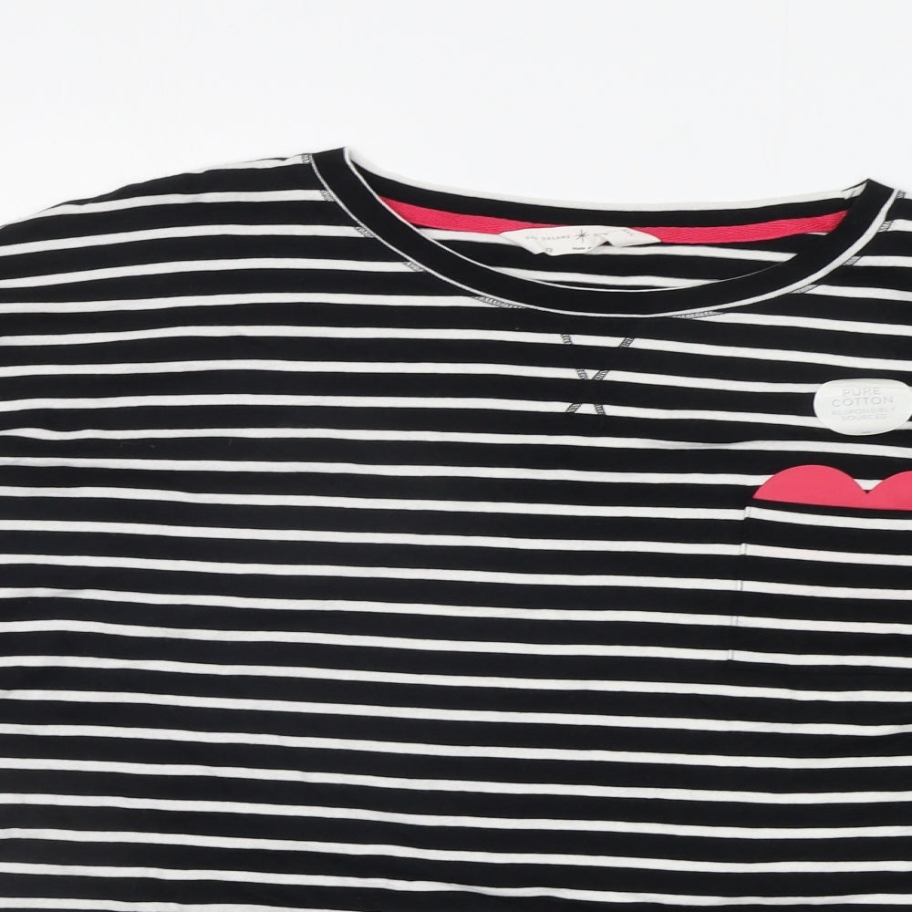 Marks and Spencer Womens Black Striped  Pullover Jumper Size 22