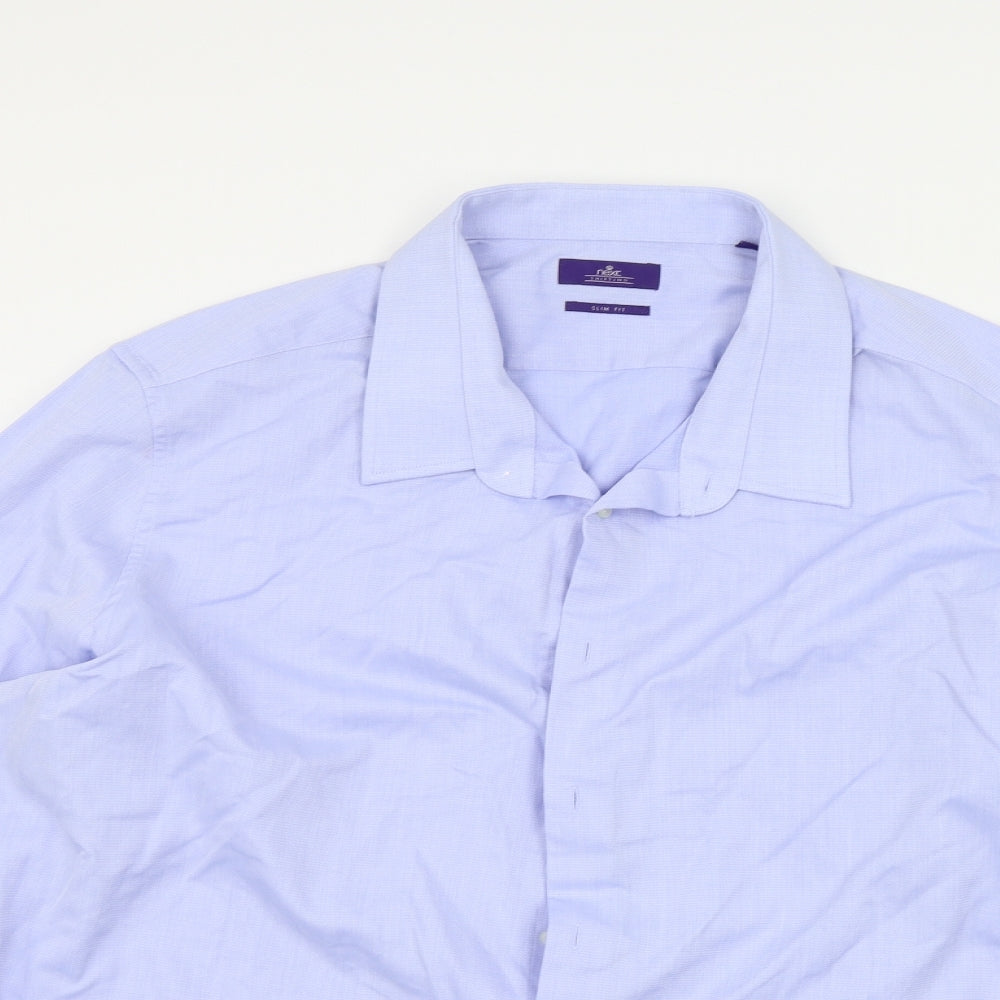 NEXT Mens Blue    Button-Up Size 21