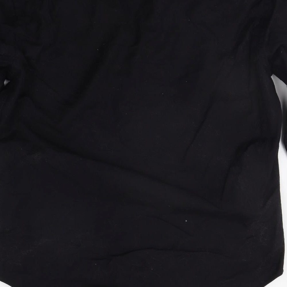 Emporio Armani Mens Black    Button-Up Size 16.5