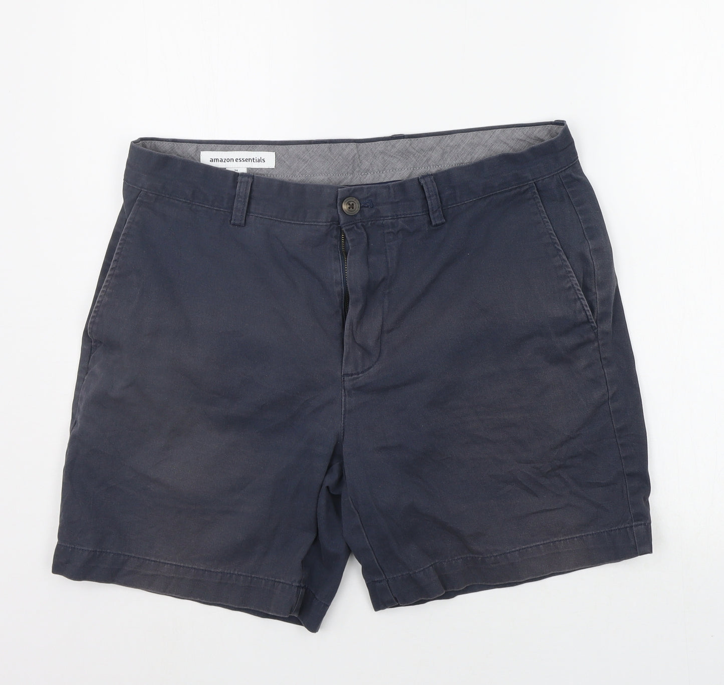 Amazon Mens Blue   Chino Shorts Size 34