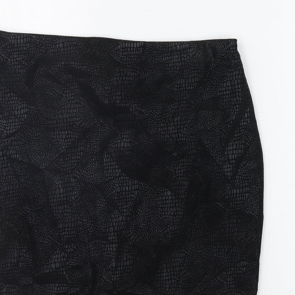 Wallis Womens Black   A-Line Skirt Size 12