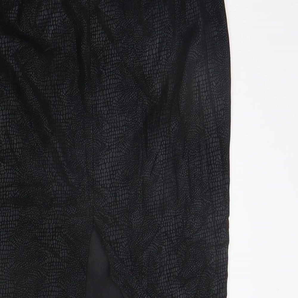 Wallis Womens Black   A-Line Skirt Size 12
