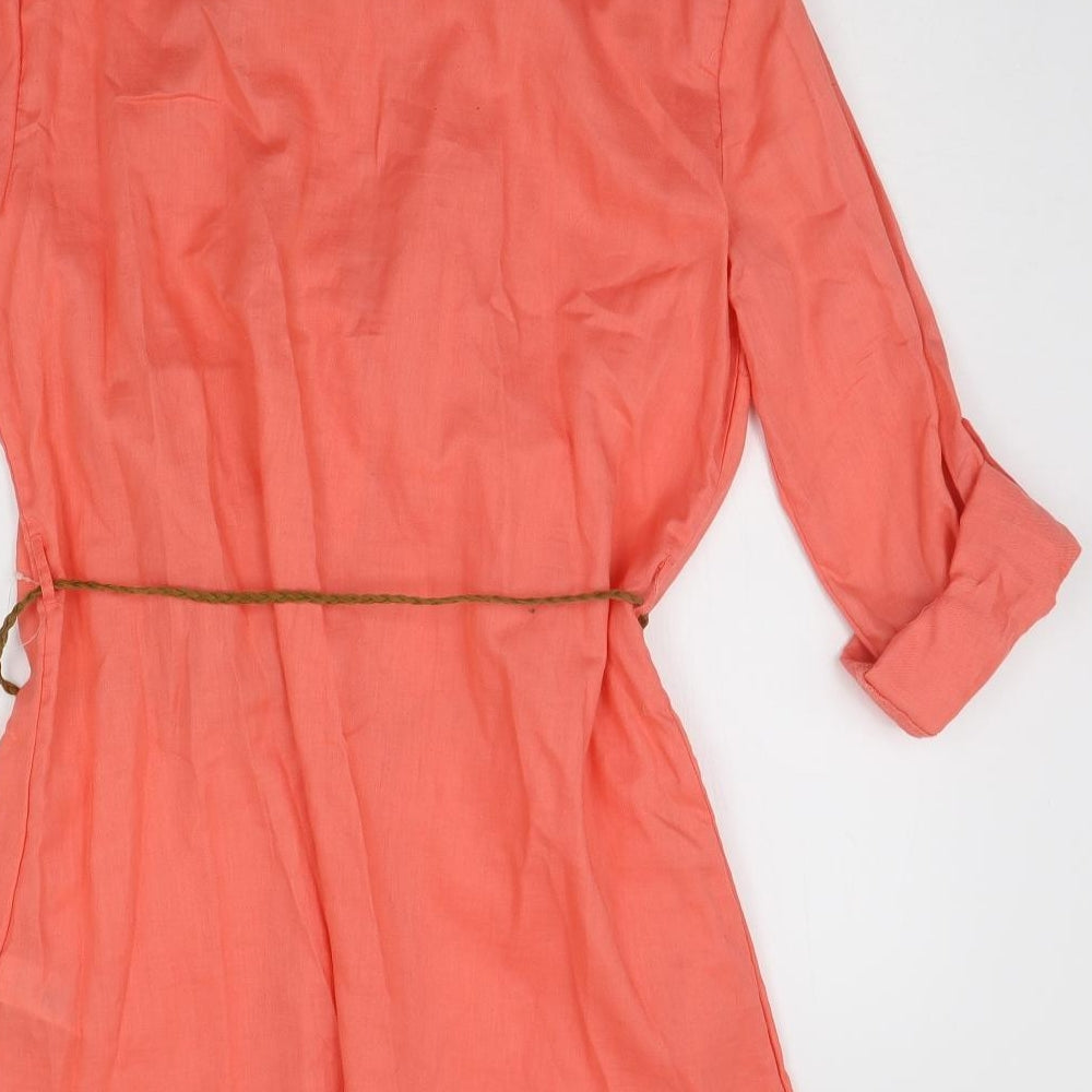 Primark Womens Orange   Shirt Dress  Size 14