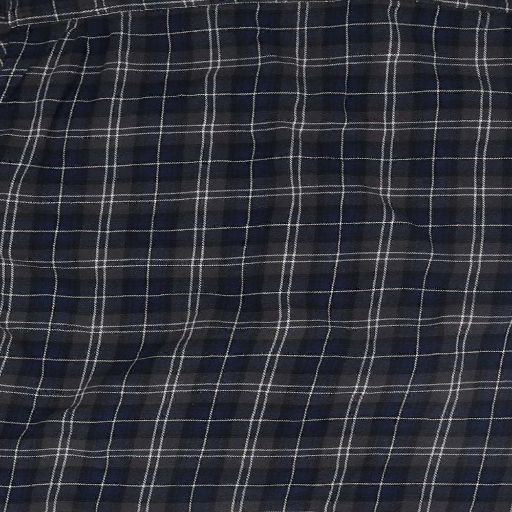 Champion Mens Blue Check   Button-Up Size 2XL
