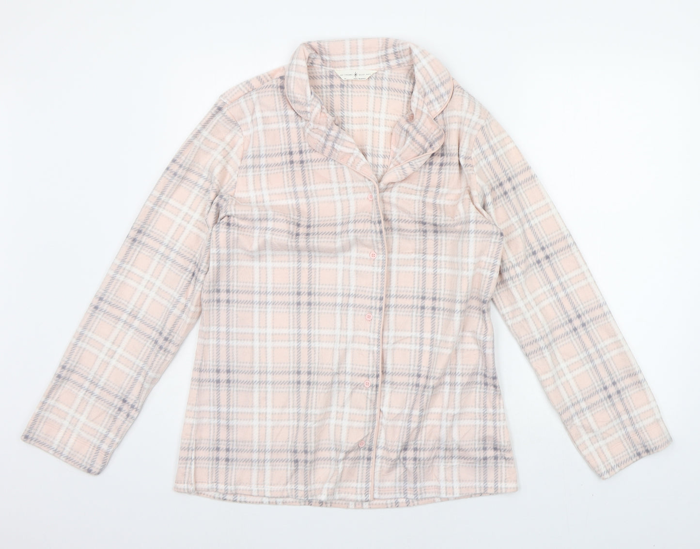 Marks and Spencer Womens Pink Check  Top Pyjama Top Size M