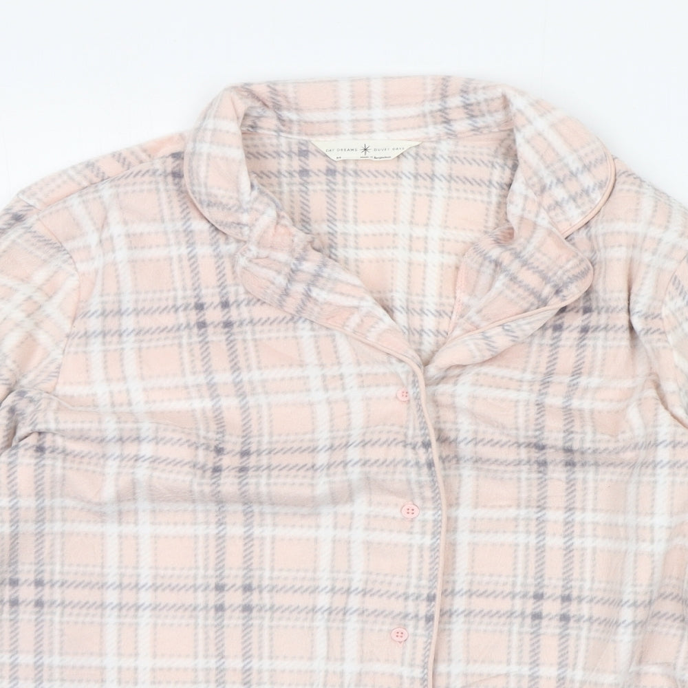 Marks and Spencer Womens Pink Check  Top Pyjama Top Size M
