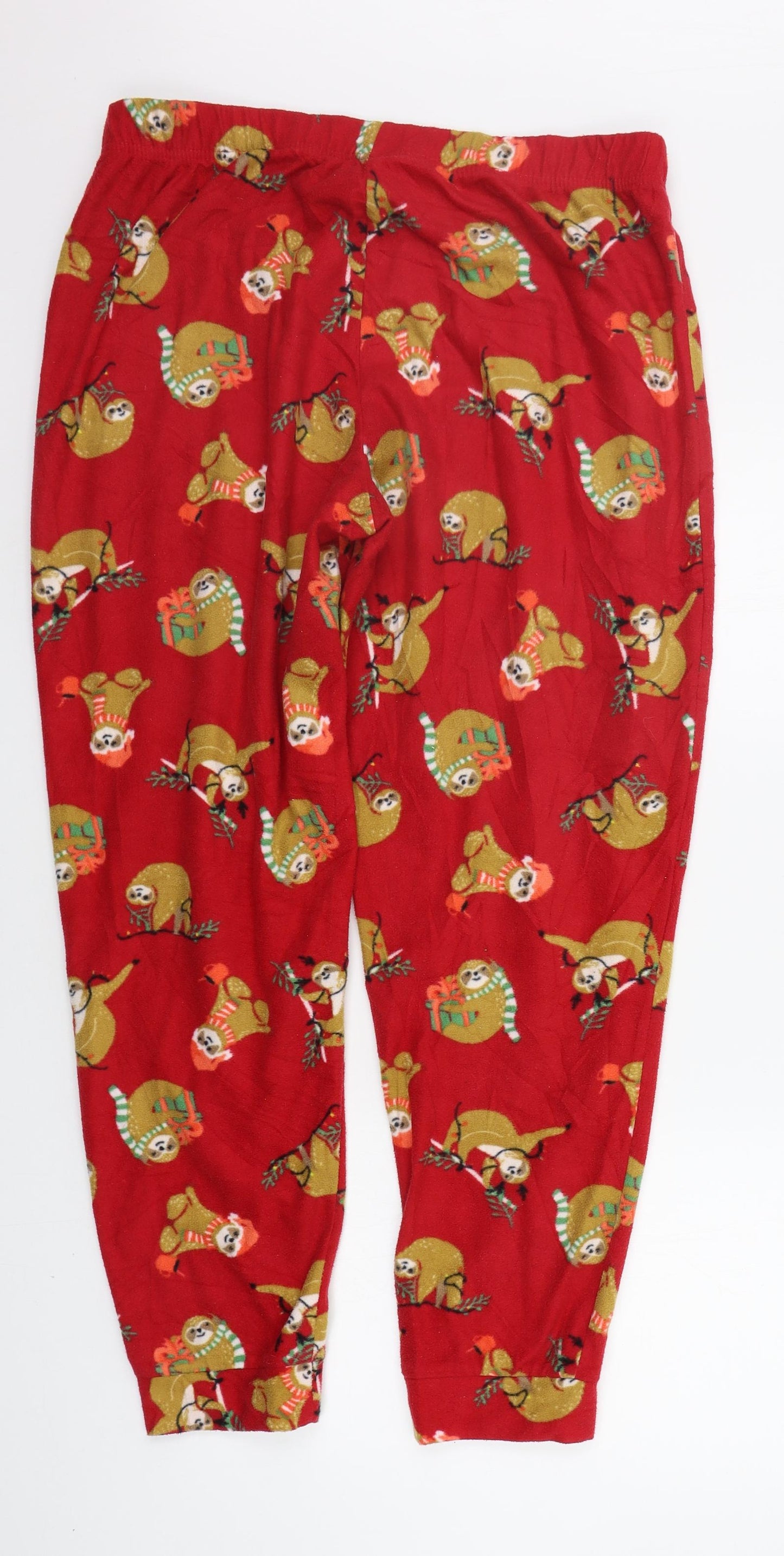St Bernard Womens Purple Geometric  Top Pyjama Pants Size L  - sloth
