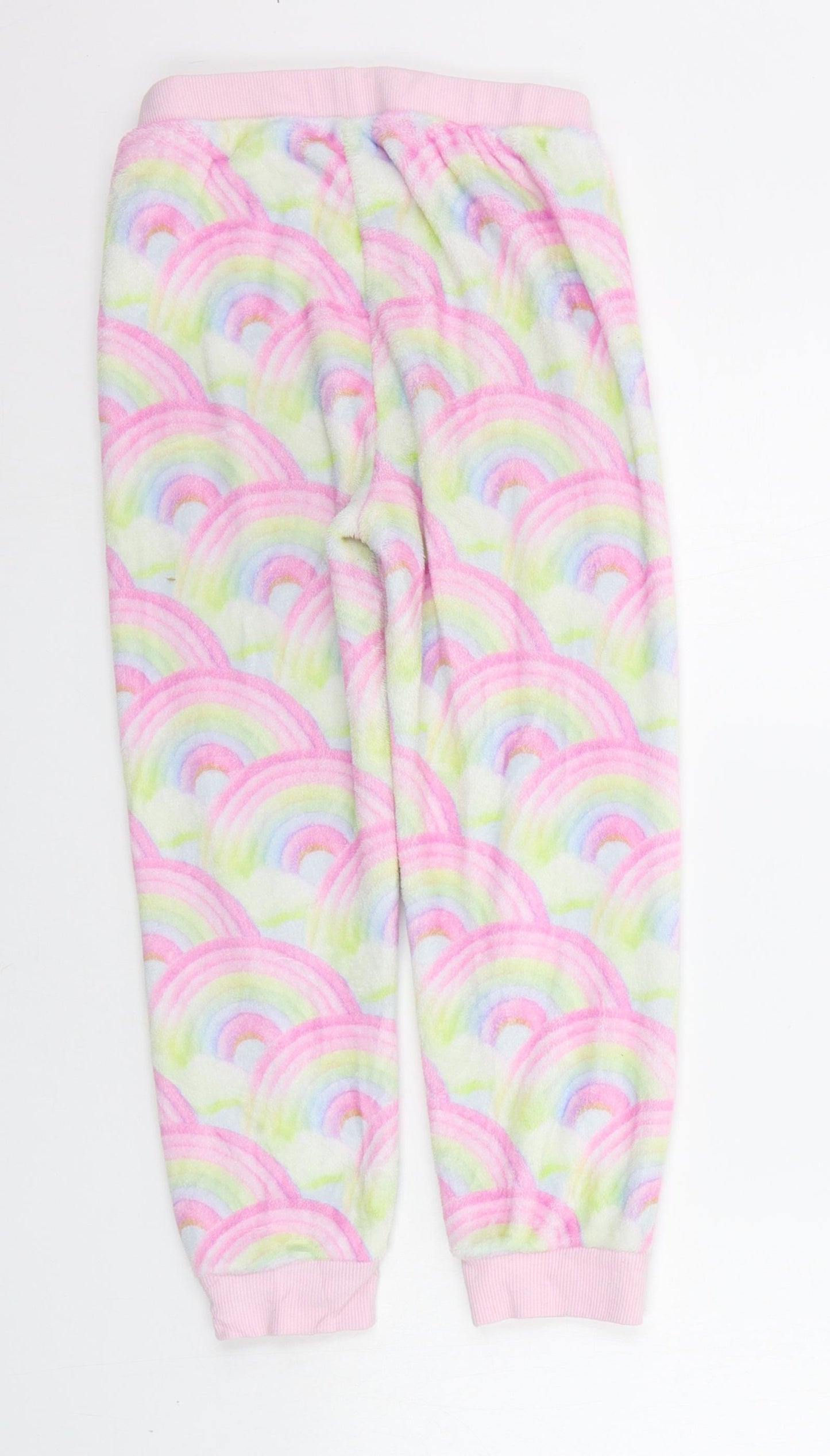 NEXT Girls Pink Geometric  Top Pyjama Pants Size 7 Years