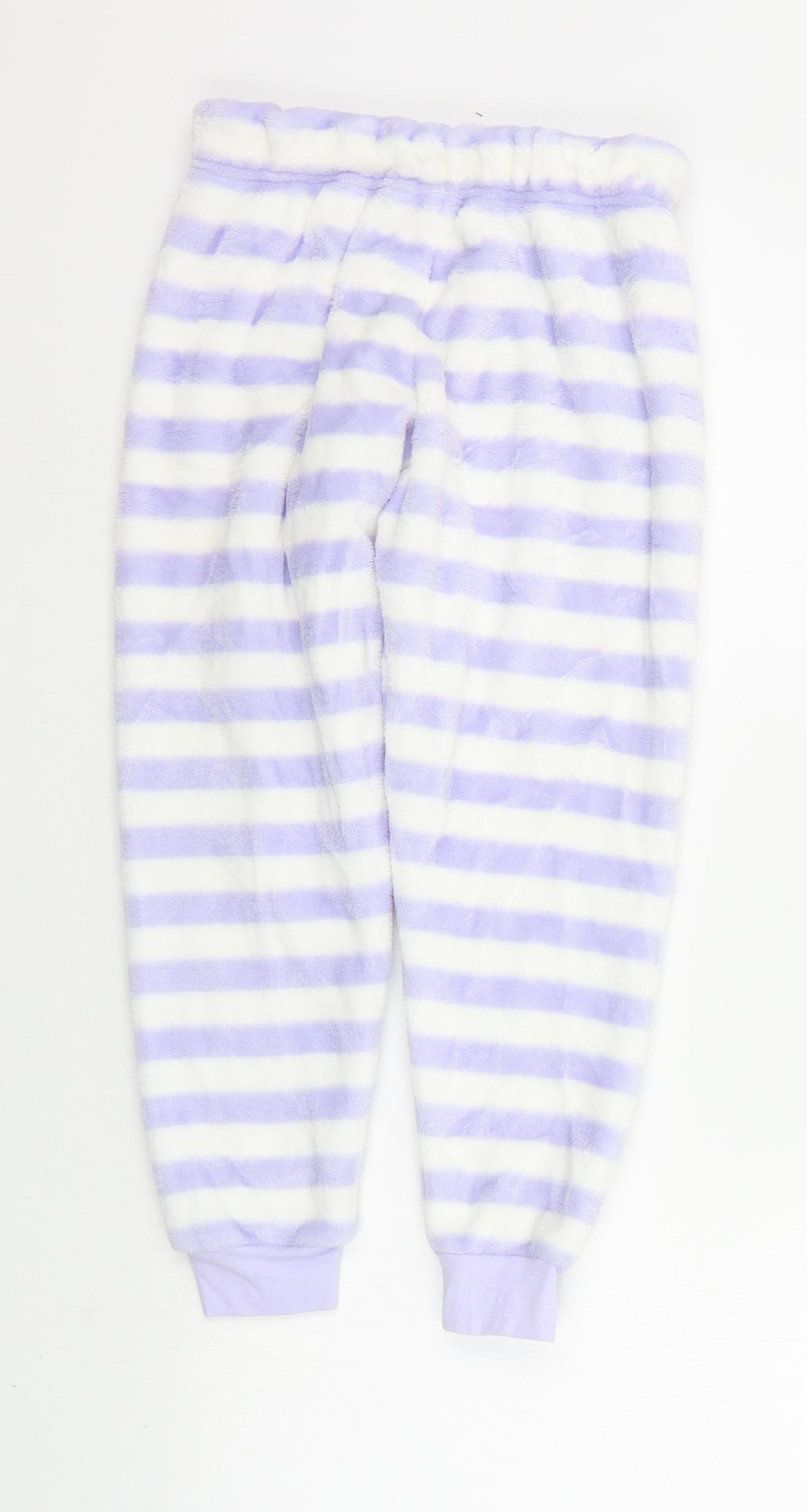 Marks and Spencer Girls Purple Striped  Top Pyjama Pants Size 7-8 Years