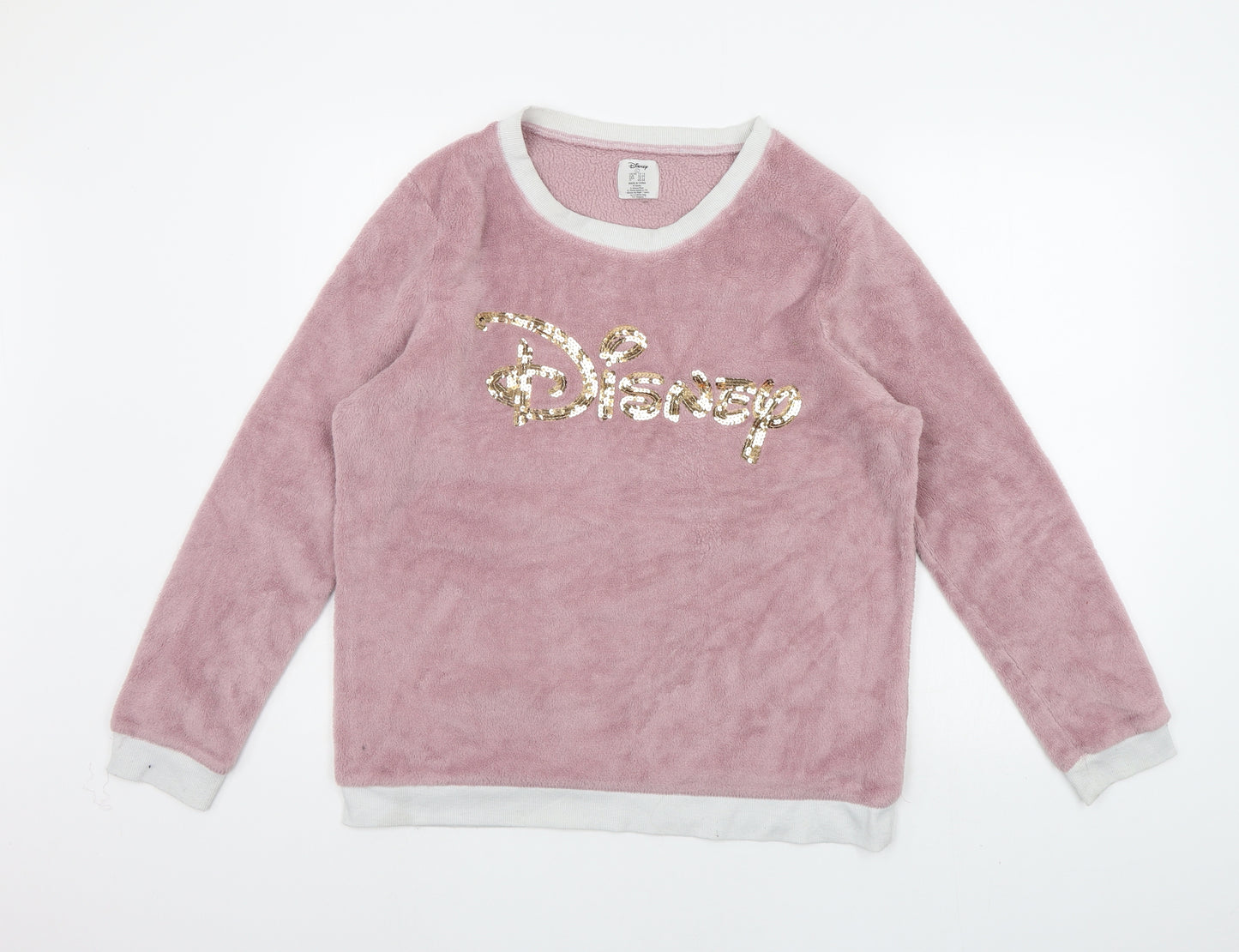 Disney Womens Pink Solid  Top Pyjama Top Size 14  - DISNEY