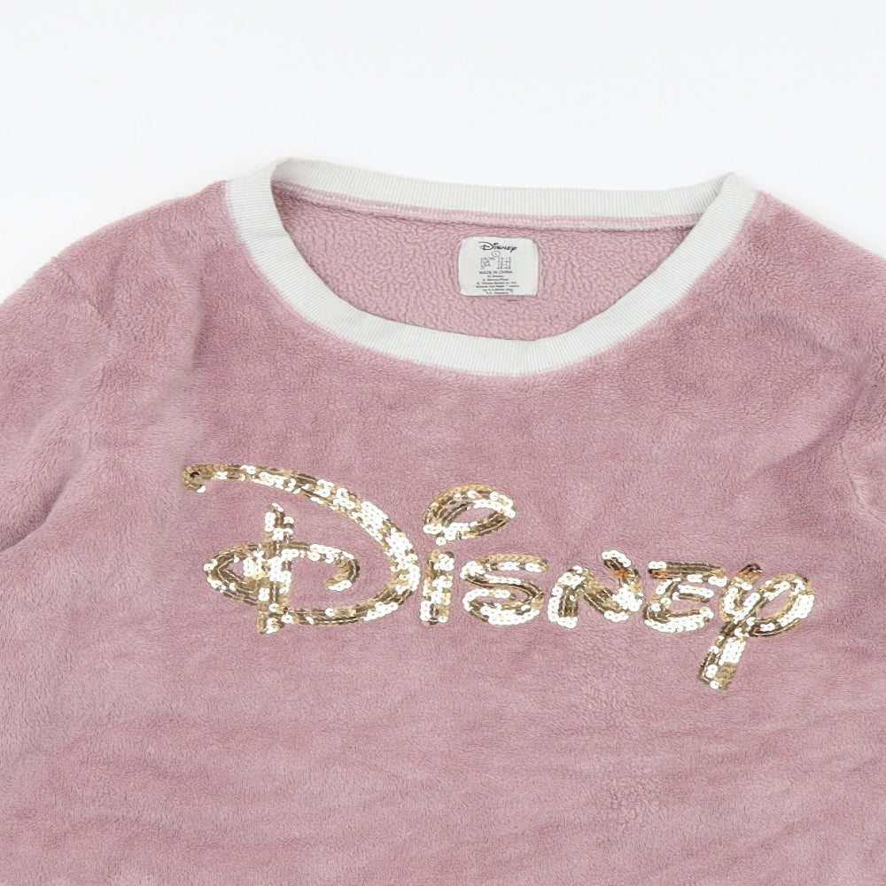 Disney Womens Pink Solid  Top Pyjama Top Size 14  - DISNEY