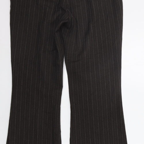 F&F Womens Brown Striped  Trousers  Size 12 L27 in