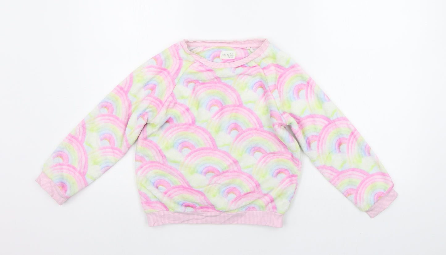 NEXT Girls Pink Geometric  Top Pyjama Top Size 7 Years