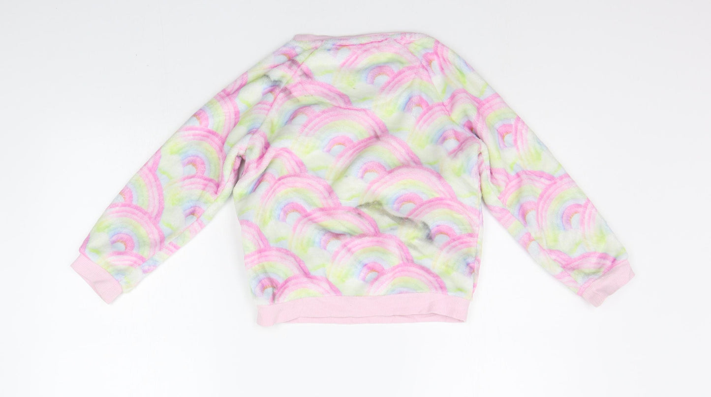 NEXT Girls Pink Geometric  Top Pyjama Top Size 7 Years