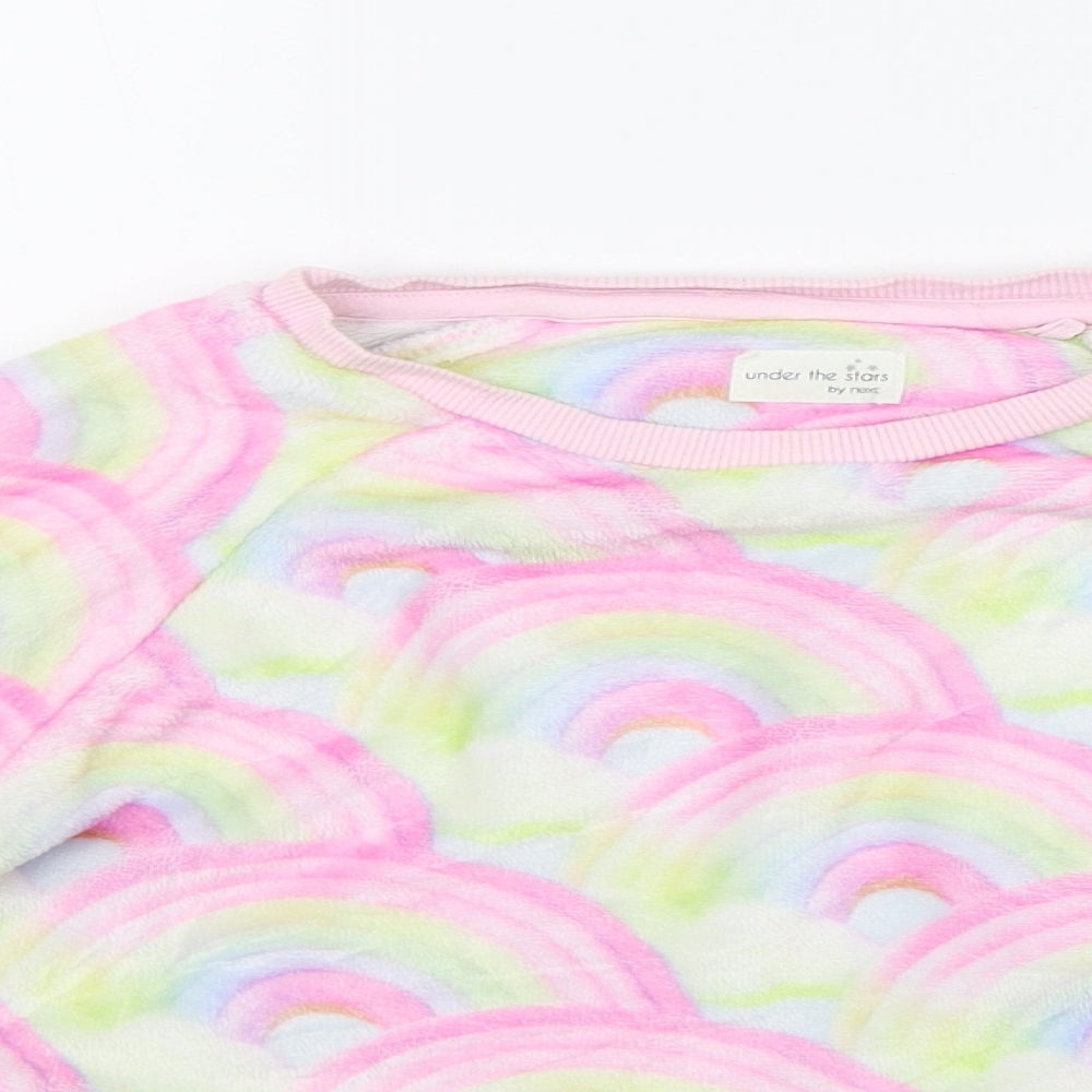 NEXT Girls Pink Geometric  Top Pyjama Top Size 7 Years