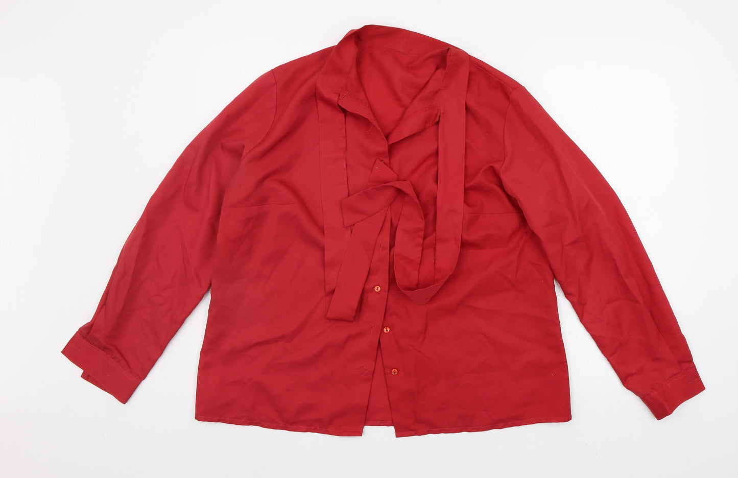 ST MICHAEL Womens Red   Basic Button-Up Size 20
