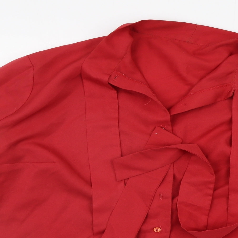 ST MICHAEL Womens Red   Basic Button-Up Size 20