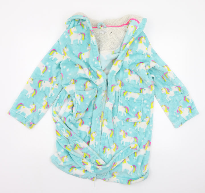 Blue Zoo Girls Blue Geometric Top Gown Size 9-10 Years