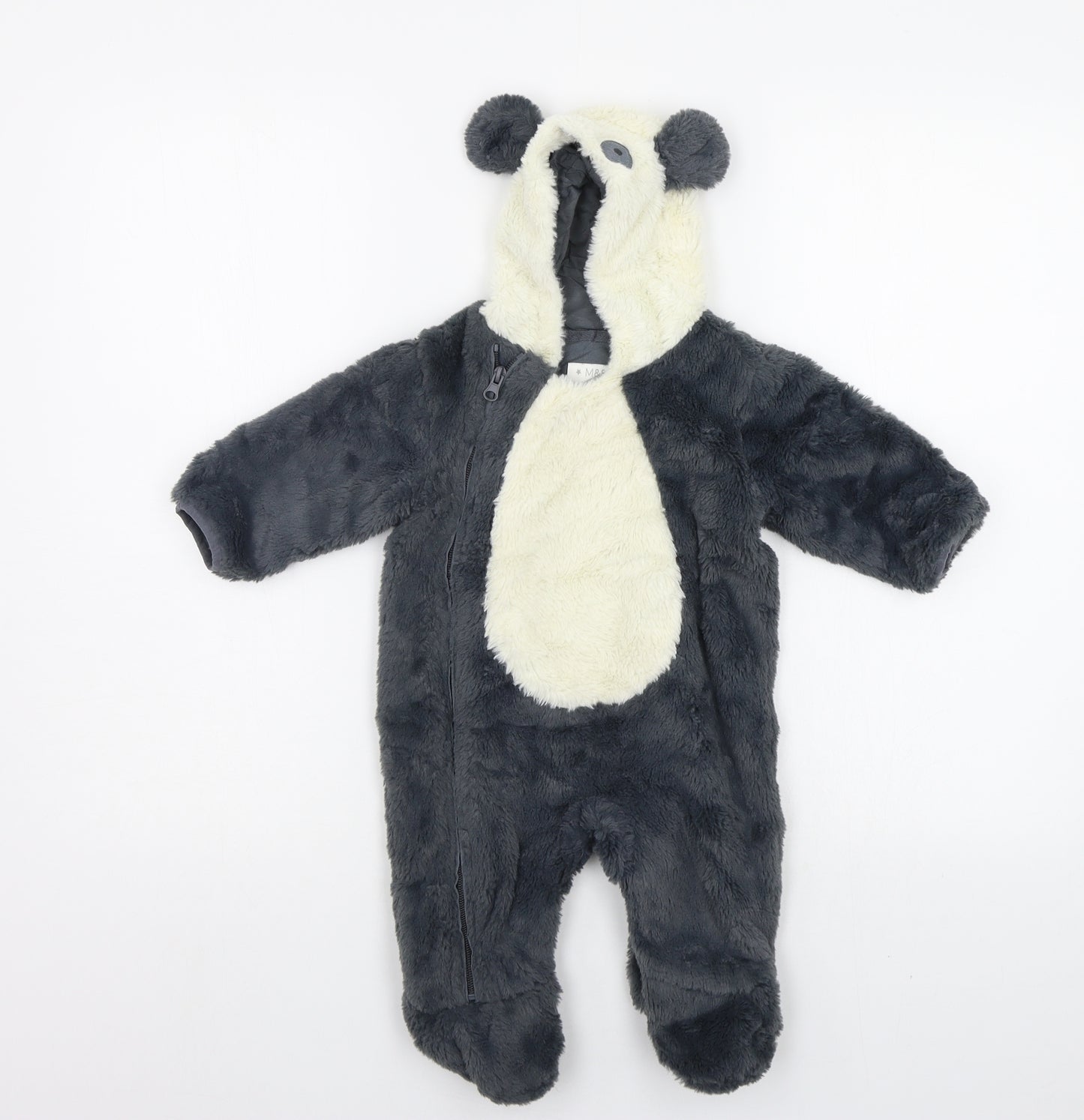 Marks and Spencer Baby Grey   Babygrow One-Piece Size 3-6 Months