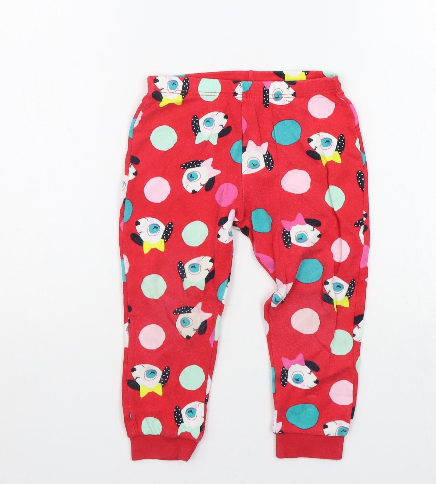George Girls Red Geometric  Top Lounge Pants Size 2-3 Years