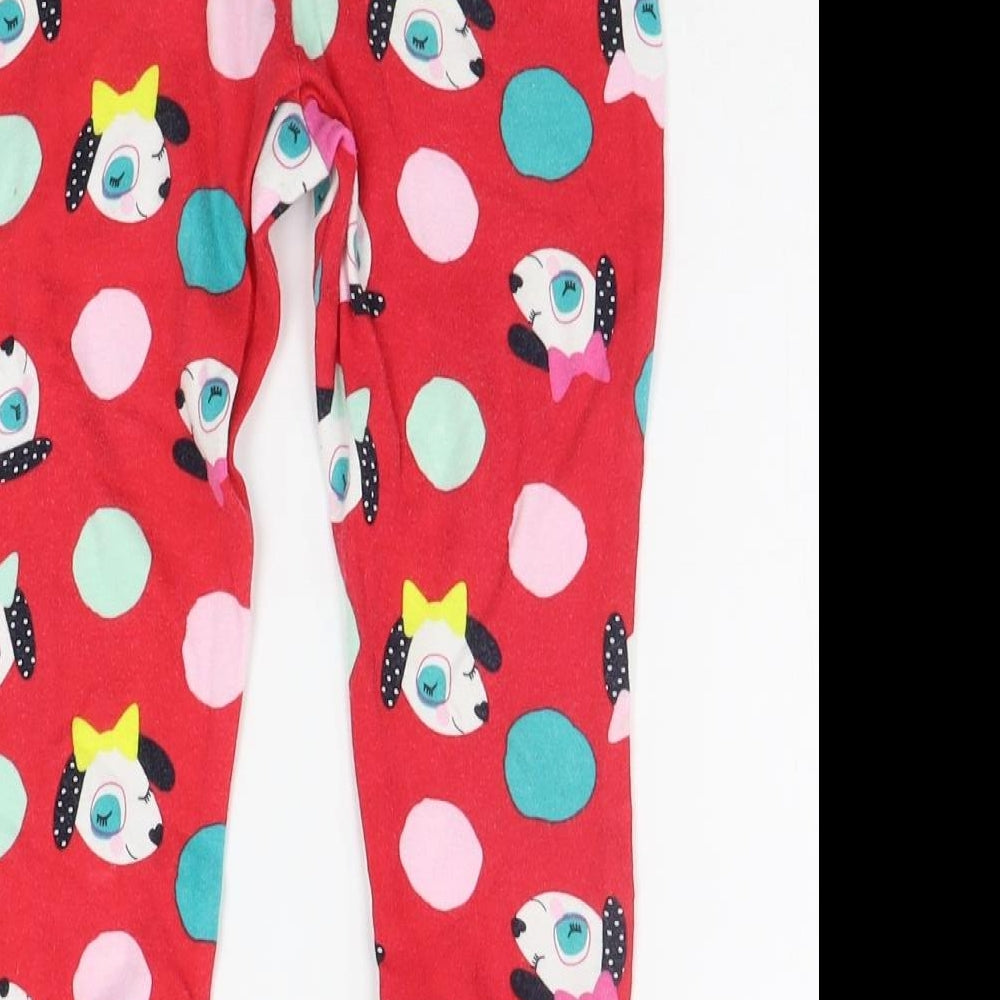 George Girls Red Geometric  Top Lounge Pants Size 2-3 Years