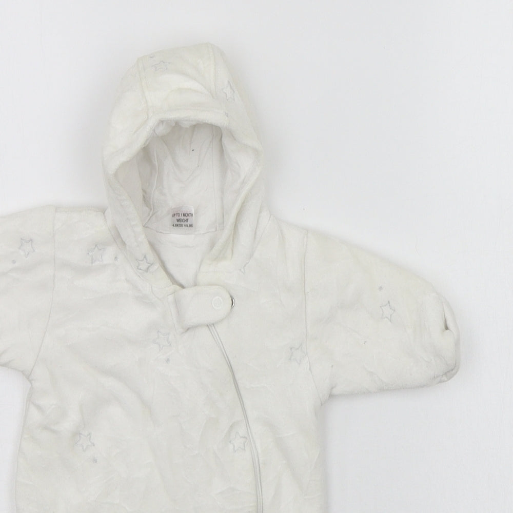NEXT Baby White   Babygrow One-Piece Size 0-3 Months