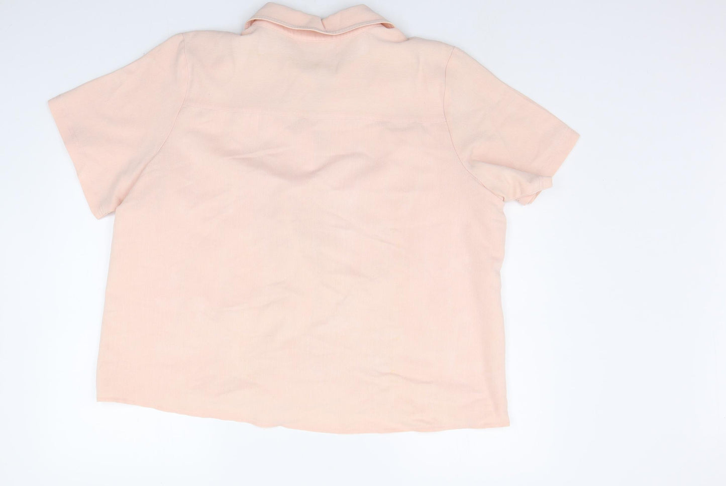 Sara Womens Beige   Basic Button-Up Size 22