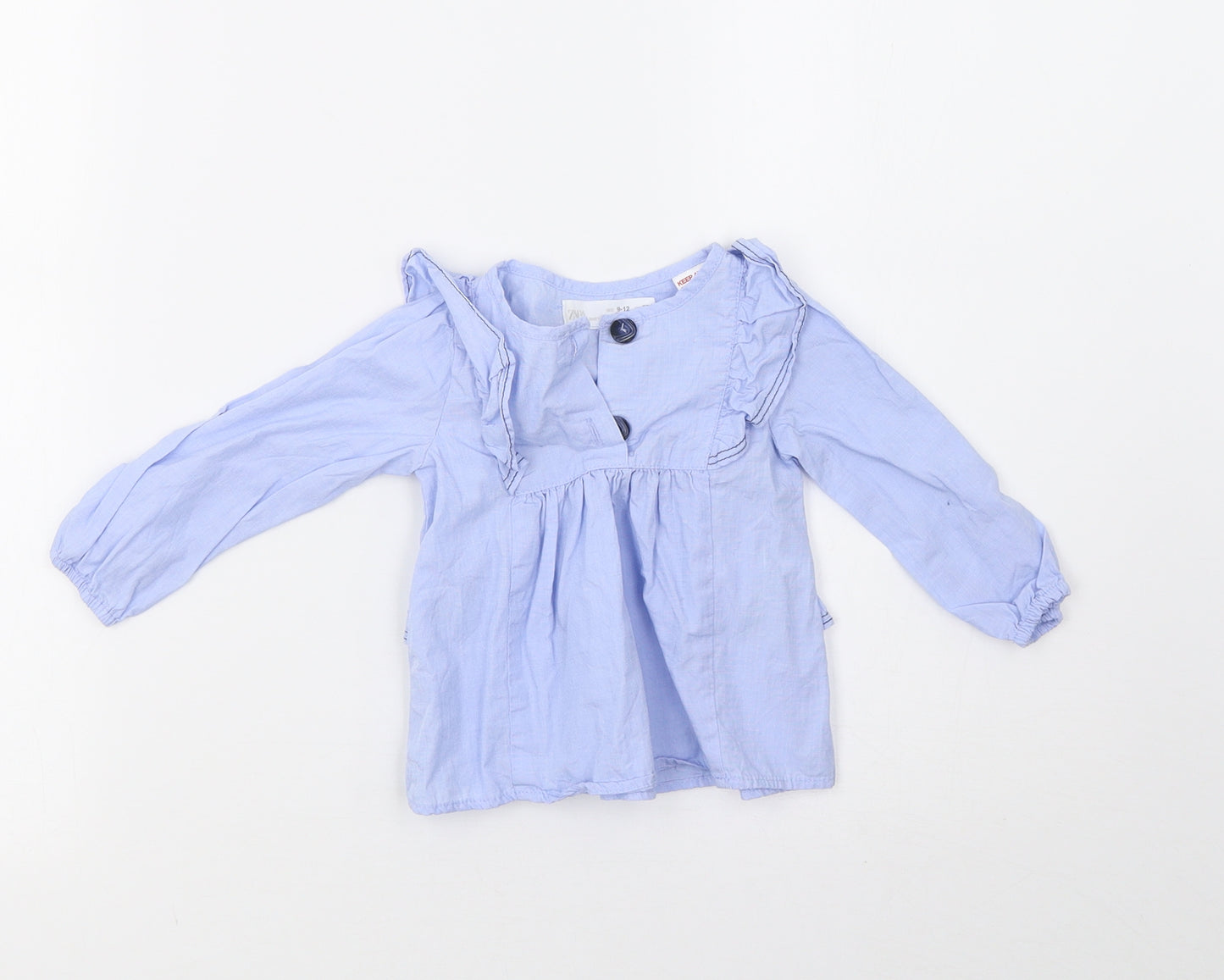 Zara Girls Blue   Pullover Jumper Size 9-12 Months