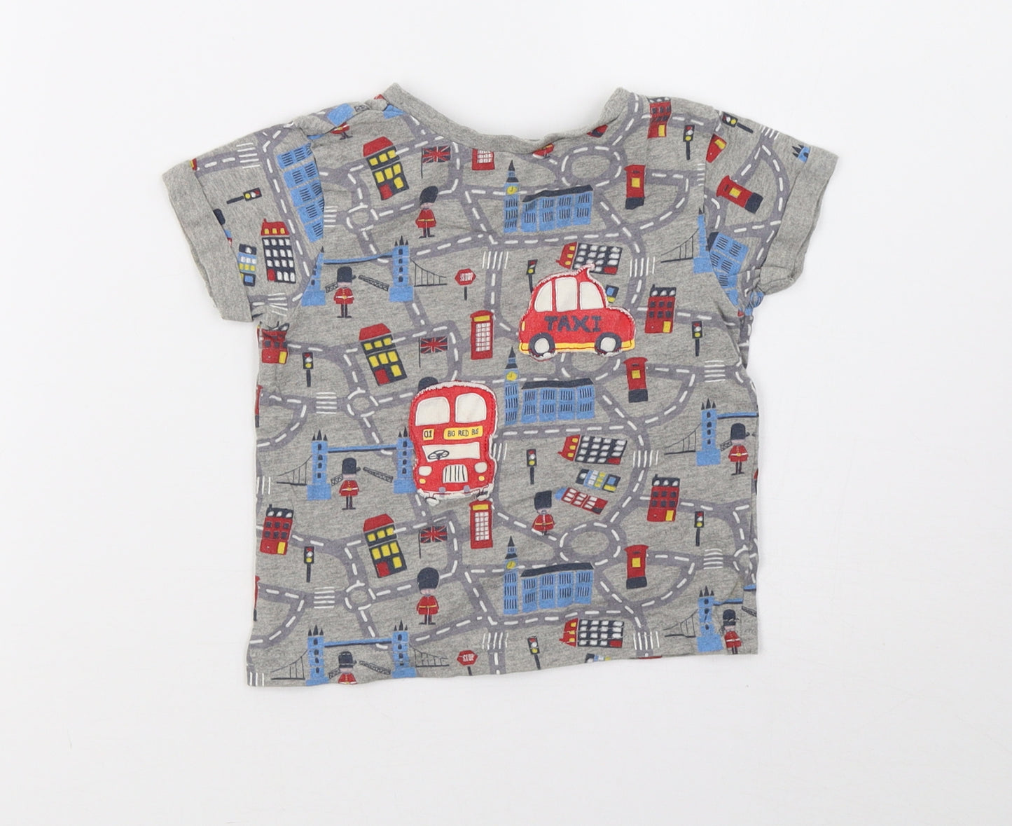 George Boys Grey Polka Dot  Basic T-Shirt Size 2 Years