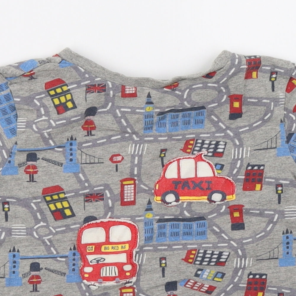 George Boys Grey Polka Dot  Basic T-Shirt Size 2 Years