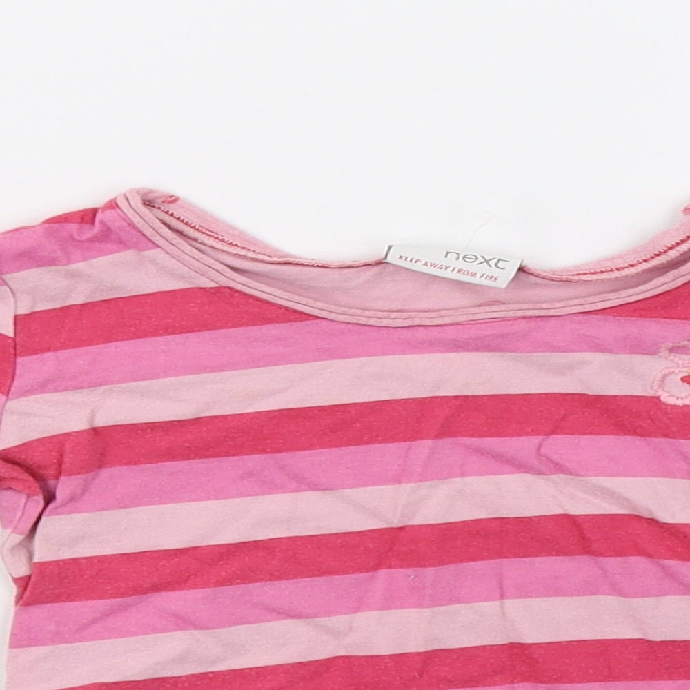 NEXT Girls Pink Striped  Basic Casual Size 9-12 Months
