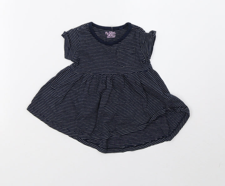 NEXT Girls Blue Striped A-Line Size 3-6 Months