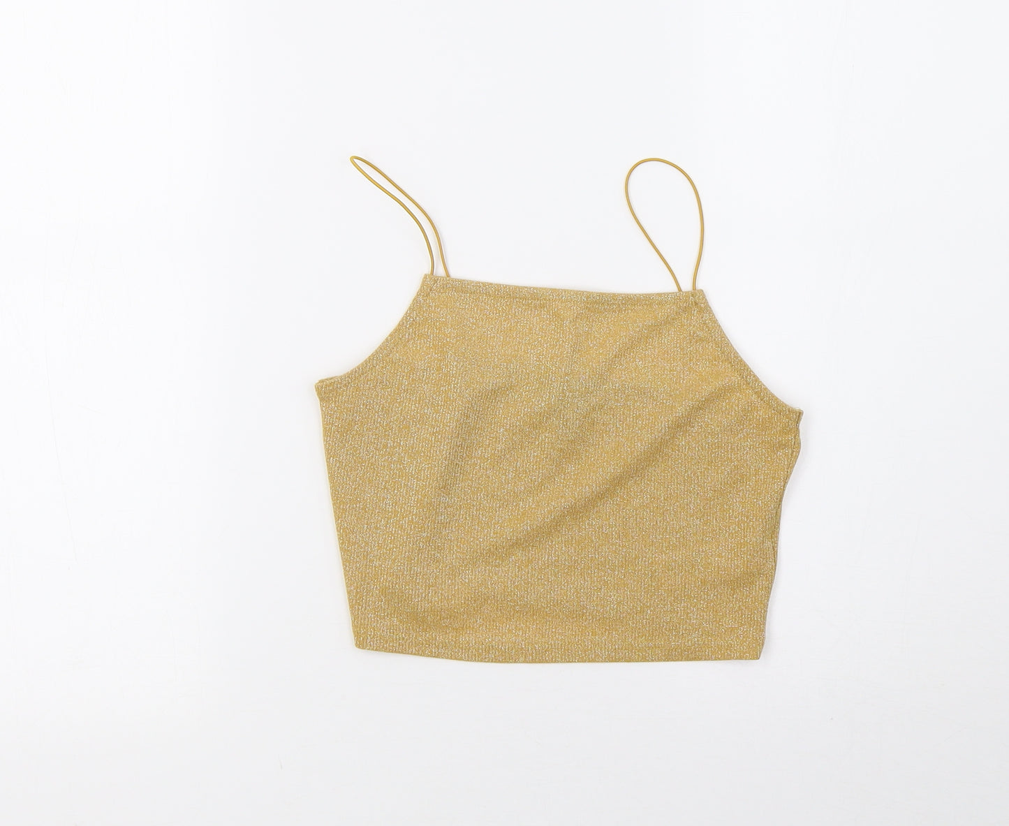 newlook Womens Gold   Cropped T-Shirt Size 10