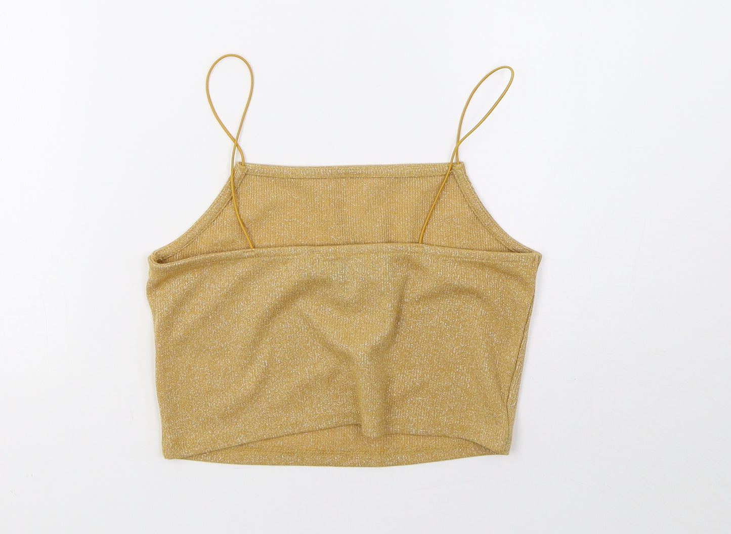 newlook Womens Gold   Cropped T-Shirt Size 10