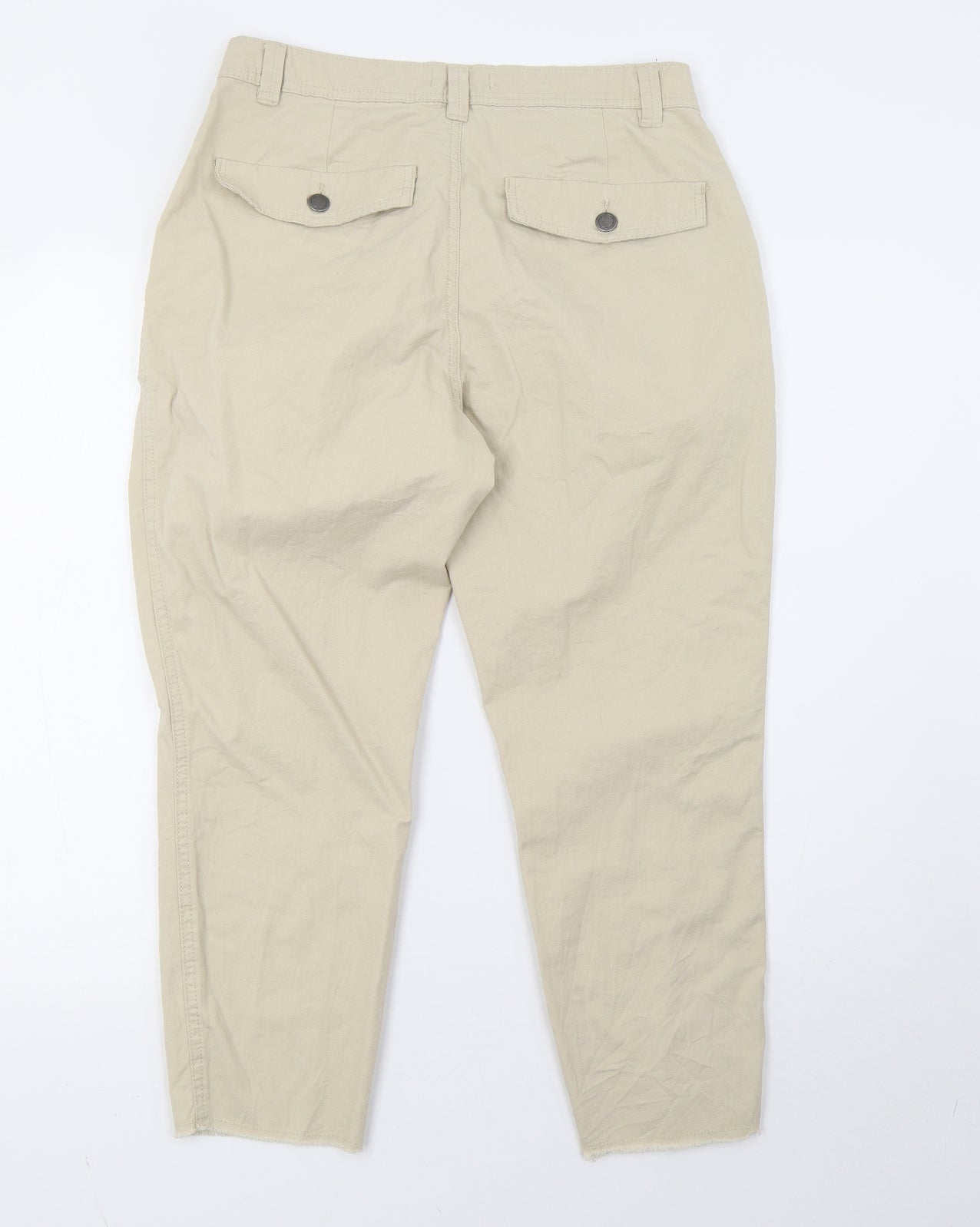 Primark Womens Beige   Cargo Trousers Size 12 L25 in - cropped