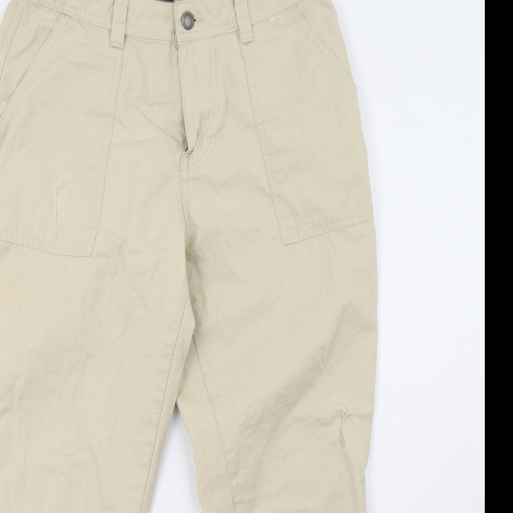 Primark Womens Beige   Cargo Trousers Size 12 L25 in - cropped
