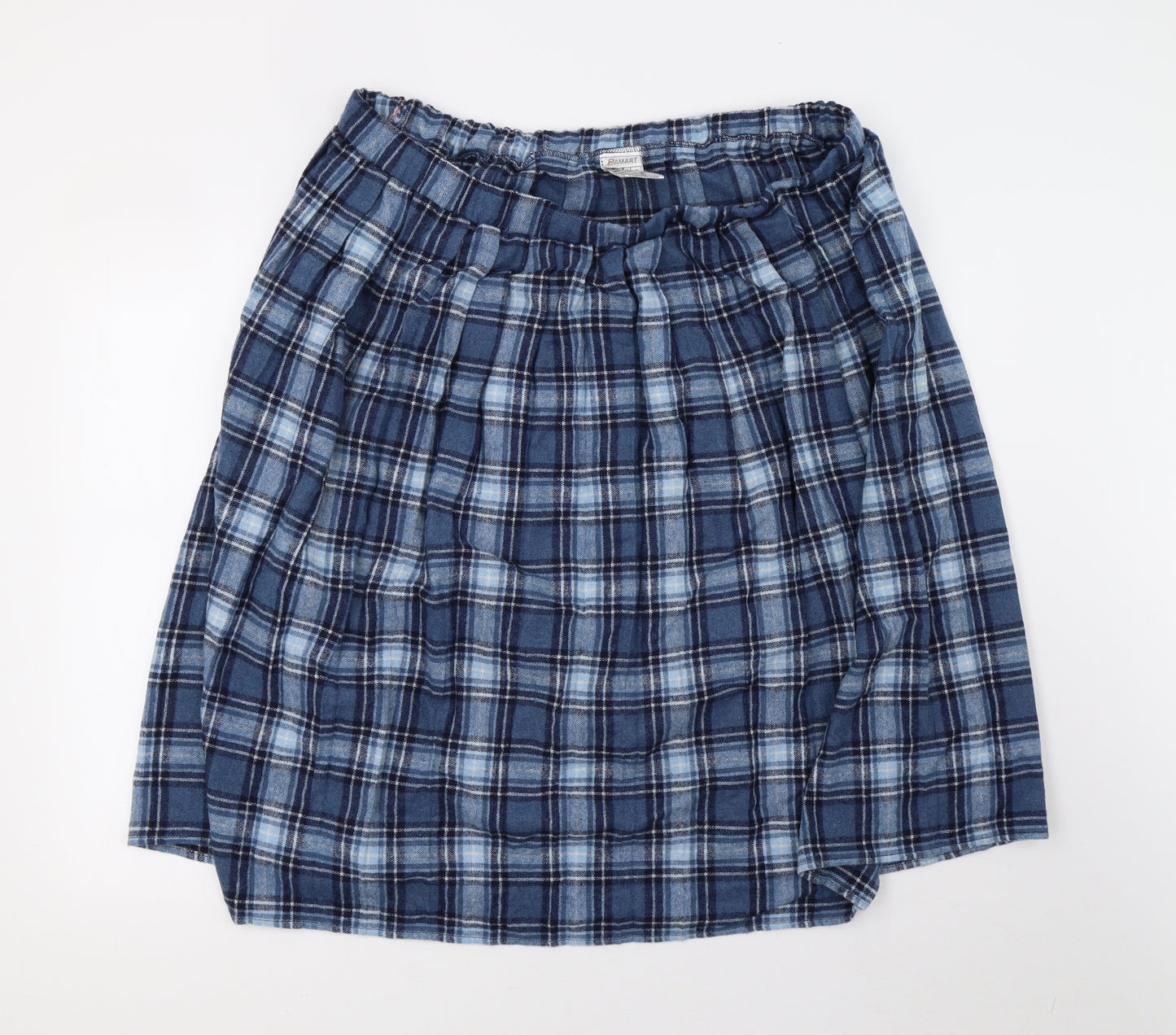 Damart Womens Blue Check  A-Line Skirt Size 22