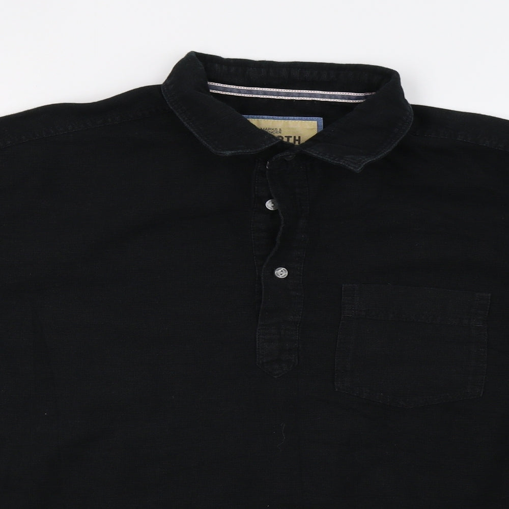 Marks and Spencer Mens Black    Polo Size XL