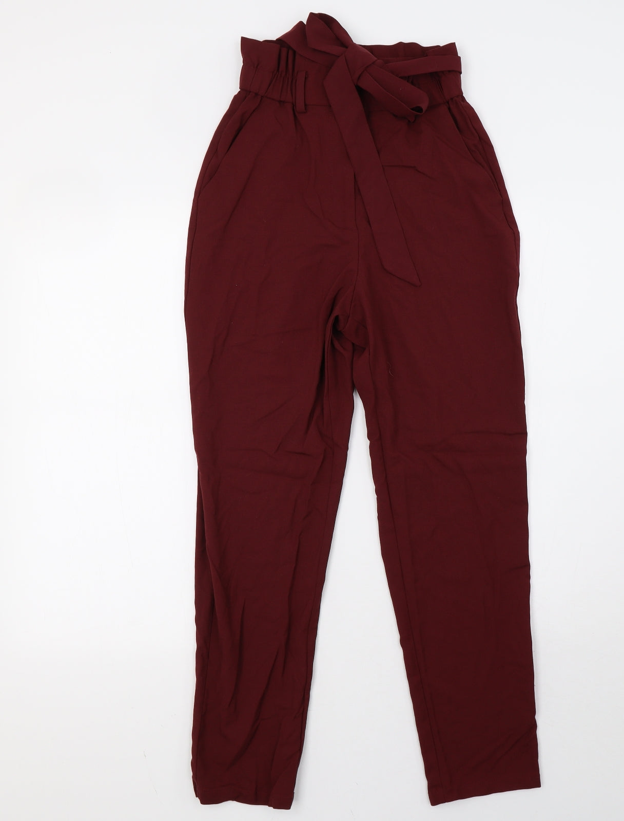 H&M Womens Red   Trousers  Size 6 L28 in