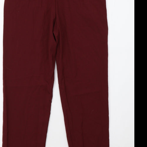 H&M Womens Red   Trousers  Size 6 L28 in