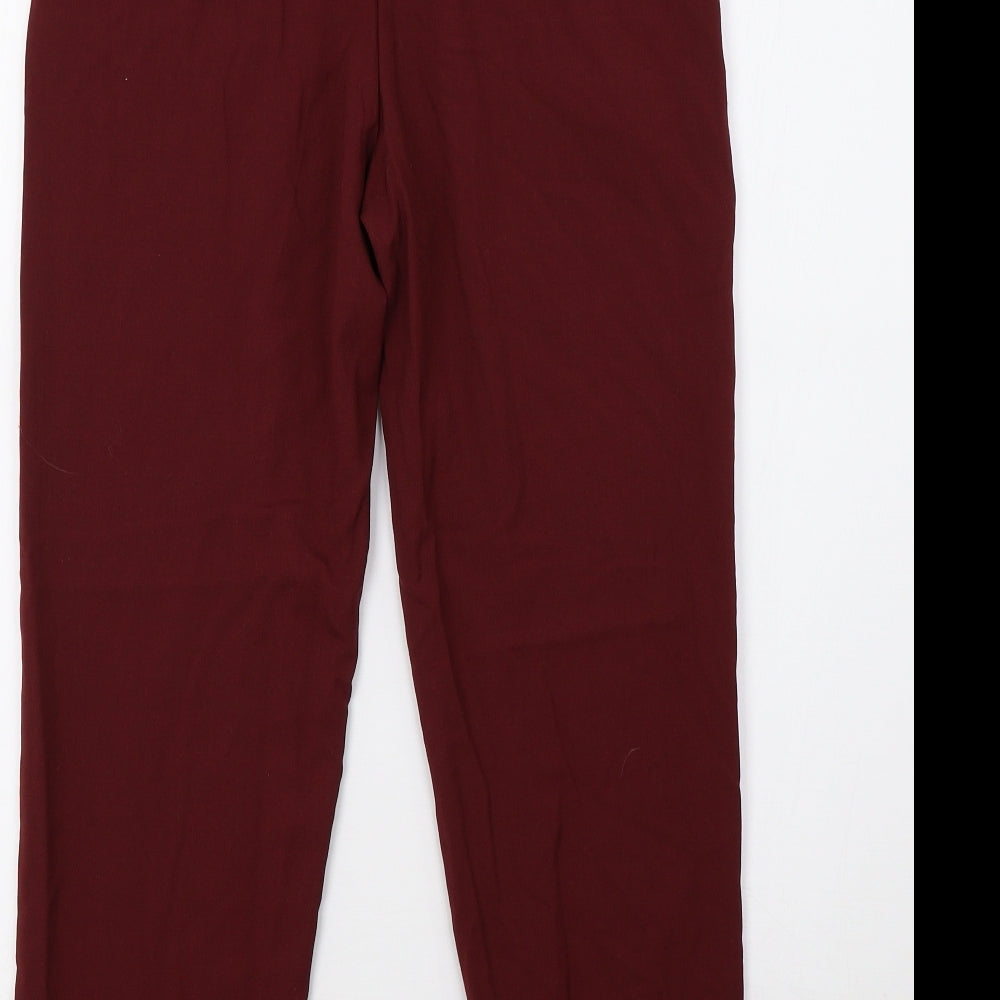 H&M Womens Red   Trousers  Size 6 L28 in