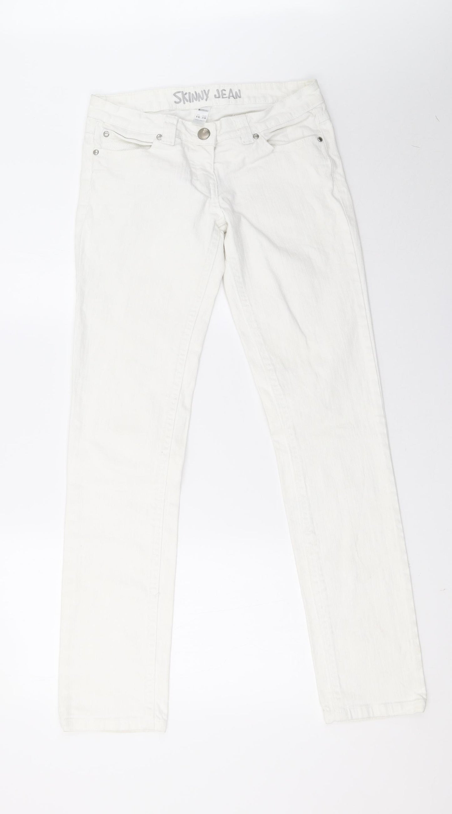 George Womens White  Denim Skinny Jeans Size 10 L31 in