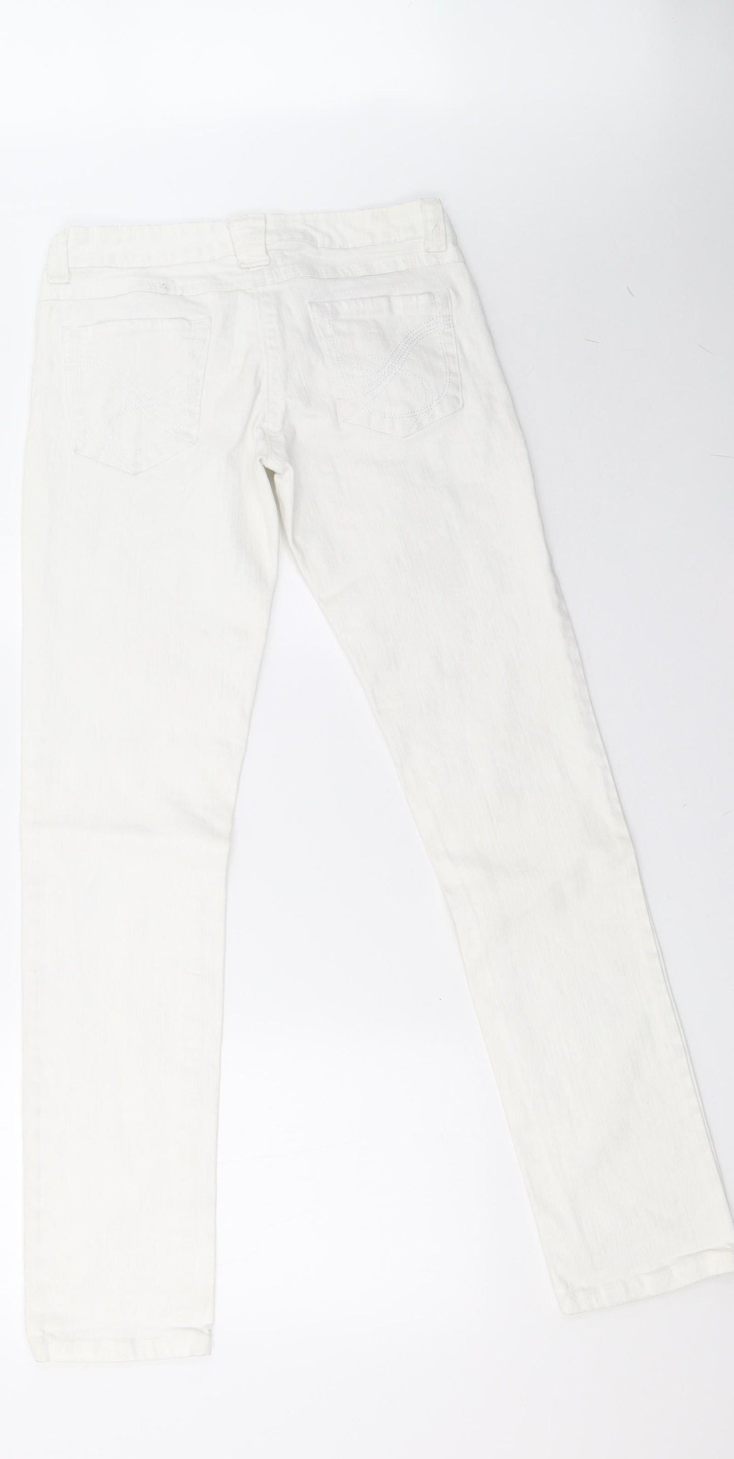 George Womens White  Denim Skinny Jeans Size 10 L31 in