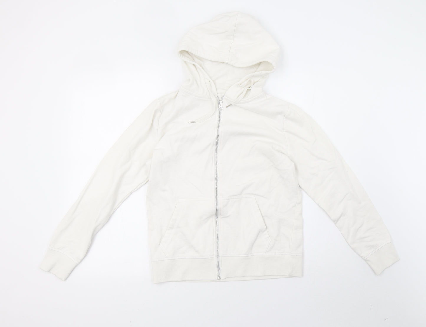 Sainsburys Womens White   Full Zip Hoodie Size 10
