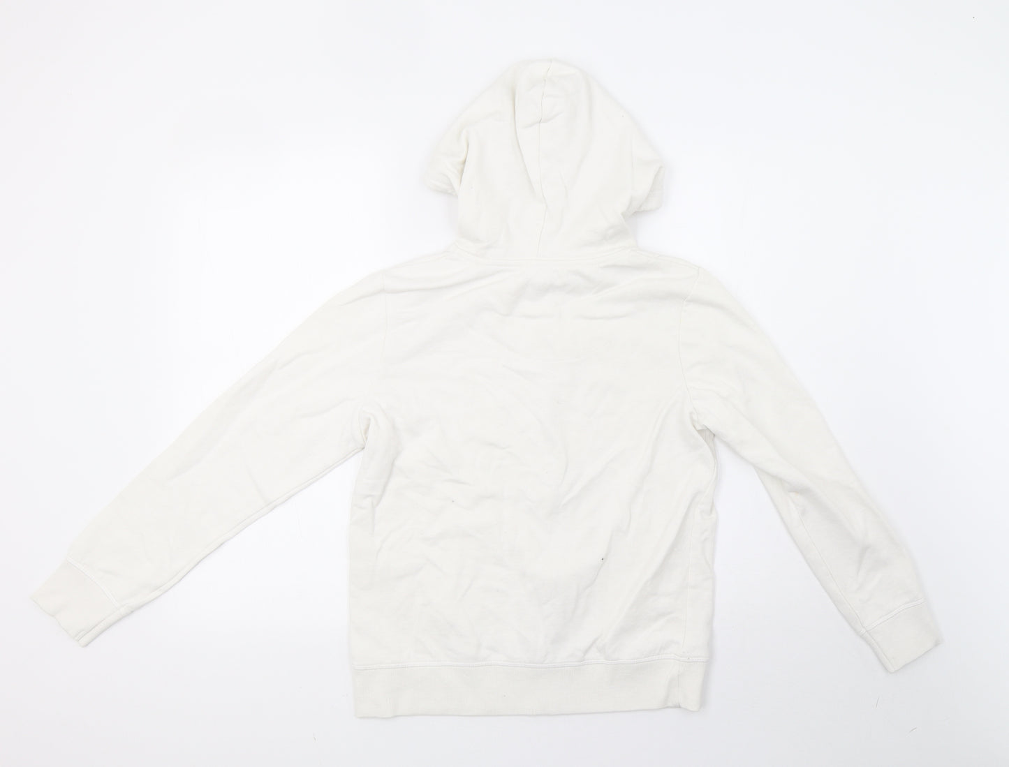 Sainsburys Womens White   Full Zip Hoodie Size 10