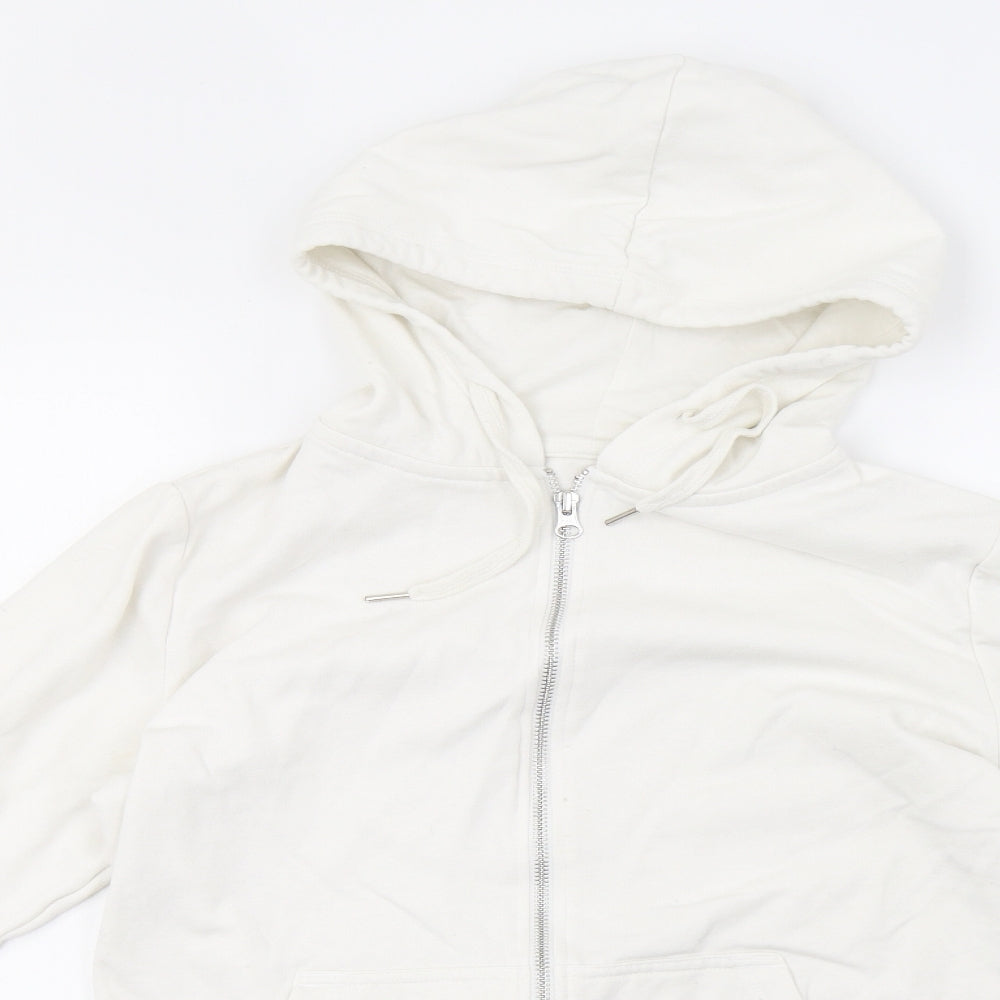 Sainsburys Womens White   Full Zip Hoodie Size 10