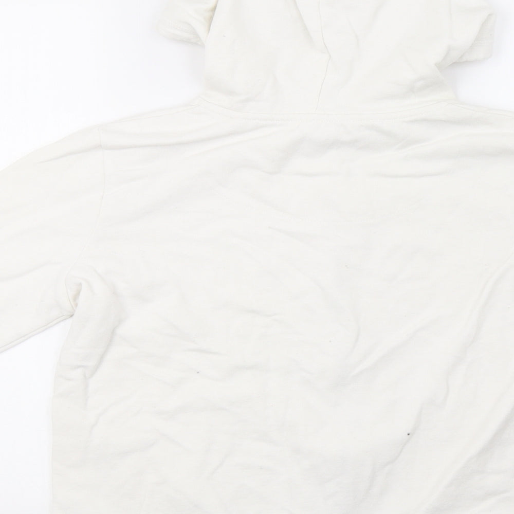 Sainsburys Womens White   Full Zip Hoodie Size 10